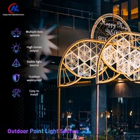 Iluminación Decorativa para Parques de Atracciones al Aire Libre, Resistente al Agua, Fuente de Luz Puntual, Decoración de Contornos de Edificios y Puentes, Luz Pixel