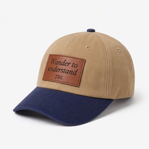 Casquette de baseball en sergé de coton à 6 panneaux avec logo personnalisé, patch en cuir et lettres, ajustable, unisexe, pour sport en extérieur – Fabricant - Product Image 1