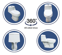 WC Sanitaire Monobloc à Siphon pour Salle de Bain, Modèle Sud-Américain