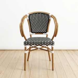 <span class=keywords><strong>Chaise</strong></span> de <span class=keywords><strong>salle</strong></span> <span class=keywords><strong>à</strong></span> <span class=keywords><strong>manger</strong></span> d'extérieur en <span class=keywords><strong>rotin</strong></span> PE et aluminium, imperméable - <span class=keywords><strong>Chaise</strong></span> de patio durable et confortable, tressée <span class=keywords><strong>à</strong></span> la main, pour hôtel/jardin - Product Image 1