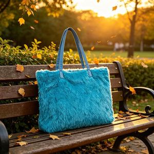 Fashion <b>Pink</b> Embroidered Plush Bag Large Capacity Shoulder Crossbody Tote Handbag - Product Image 1