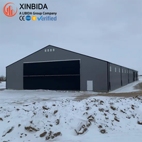 Bâtiment d'entrepôt en acier préfabriqué extensible, poutre en H laminée à chaud Q355B avec certification CWB pour les besoins de stockage