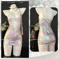 Nouvelle lingerie sexy et colorée pour poitrines petites, robe moulante aux hanches, chemise de nuit pour couples, idéale pour les jeux coquins.