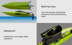 UDIRC UDI018 ABS casco RTR alta velocidad impermeable 22 pulgadas refrigerado por agua 40KM rápido Led Radio Control RC barco con Motor sin escobillas - Product Image 3