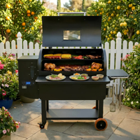 Gril à granulés de bois de style grand OEM de haute qualité pour fumeurs de barbecue GMG pour fumeurs de barbecue avec contrôleur PID Wifi bluetooth