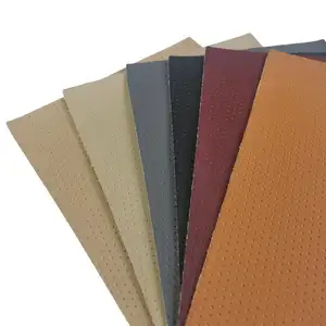 Dot Embossed PVC Perforated Soft Synthetic Leather for Car Seats Automotive Leather