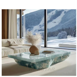 Newstar 2024 sang trọng Bàn cà phê đá cẩm thạch tối giản Bàn cà phê Vuông Đá Cẩm Thạch Bàn cà phê - Product Image 5