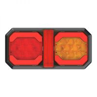 Feu arrière universel carré pour camion, feu combiné LED pour camion, feu arrière EMark 12/24V pour remorque, chariot élévateur, feu stop et clignotant