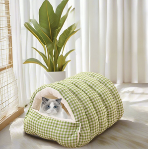 冬用 暖か 小型ペットベッド 猫・犬兼用 取り外し可能 洗える 半密閉型 2WAY 柔らか素材 傷に強い 快適ペットハウス - Product Image 5