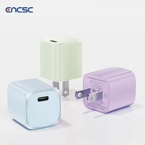 Colour Custom single C Port Mini Cube GaN US Plug Charger Adapter Mobile Wall Chargers