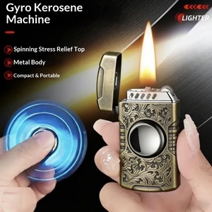 Briquet créatif miniature en métal à flamme douce, réglable, coupe-vent, portable, avec gyroscope intégré pour cigarettes - Vente en gros - Product Image 5