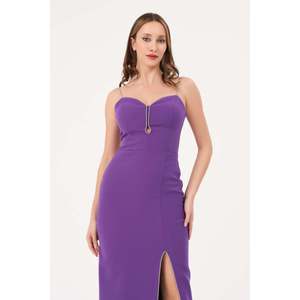 Robe décontractée violette pour femme DANS, coupe classique, disponible en tailles 38-42, vêtement élégant et confortable - Product Image 4