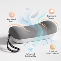 Coussin de dossier ergonomique en mousse à mémoire de forme portable OEM ODM pour lit, coussin lombaire pour la sieste, soulagement de la douleur, chaise de bureau
