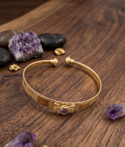DIVYORO Classic Ornate Heart Centric Antique Gold Cuff <b>Bracelet</b> Gold Plated <b>Copper</b> Brass Fashion Jewelry Women Wedding Bridal - Product Image 4