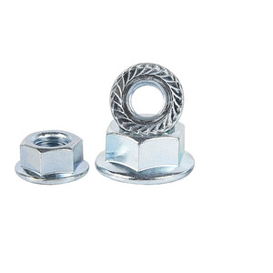Wanqian Fasteners Hex Flange Nuts Metric 10mm Zinc Plated Anti-loosening With Toothed Washer - Product Image 1