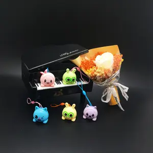 2024 Cartoon Cute Animal Mini Small Ornaments Mobile Phone Bags Pendants Toy With Keychain
