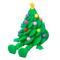 Modèle d'arbre de Noël imprimé en 3D, ornement de bureau créatif, décoration de Noël originale pour la maison, décoration de chambre, artisanat en plastique