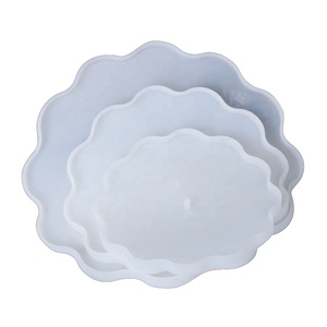 Three Tiered Serving Tray Coaster Mold Cake Dessert Stand Silicone <strong>Resin</strong> Mold Geode <strong>Epoxy</strong> Craft Casting Mold - Product Image 5