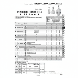 Modèle de régulateur de pression de précision SMC Pneumatics IR1010-N01BG-A - Product Image 1