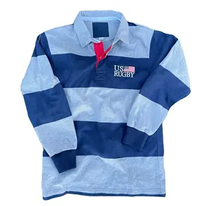 Cotton Polyester Polo Rugby Jersey Long Sleeve High Quality Bulk Rugby Shirts Custom Oem Rugby Jersey