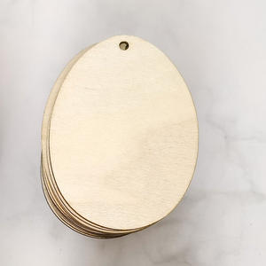 Pendentif en bois naturel non fini en forme d'œuf de Pâques pour la décoration de fêtes, loisirs créatifs pour enfants et décoration intérieure - Product Image 5