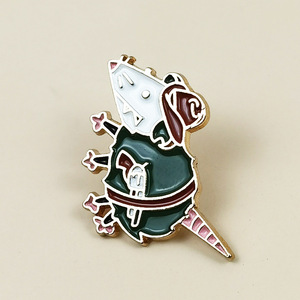 Broche de dibujos animados de ratón creativo, insignia de metal de animalito lindo, broche decorativo de joyería con efecto de goteo de aceite - Product Image 1