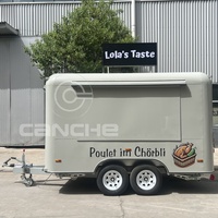 Camion à la mode de restauration rapide d'acier inoxydable de remorque de nourriture de l'Europe avec le certificat de COC