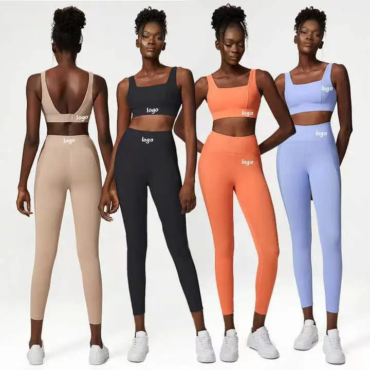 Conjunto de roupas de ginástica, conjunto de roupas femininas esportivas, plus size, sutiã e leggings, de alta qualidade