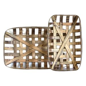 Natürliche holz bauernhaus dekorieren tabak körbe - Product Image 2