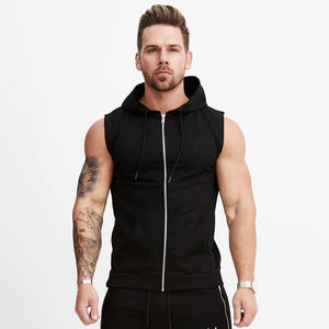 Venta al por mayor Muscle Gym Ropa Hombres Verano Slim Transpirable Sin Mangas Sudaderas Camisetas Sin Mangas Punto Casual Ecológico Fitness Deportes - Product Image 3