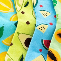 Aangepaste Kleurrijke Unisex Mannen Vrouwen Fruit Citroen Watermeloen Gebreid Katoen 200 Deaigns Hete Verkoop Gebreide Sokken