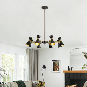 Lustre LED suspendu moderne nordique en cuivre, éclairage de salon, style grandiose, éclairage de chambre à coucher, salle à manger, lustre minimaliste pour la maison - Product Image 1