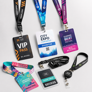 Cordón Retráctil Personalizado al por Mayor con Logotipo, Redondo, de Nailon y Poliéster, con Impresión por Transferencia de Calor, para Tarjetas de Identificación, con Soporte de Plástico - Product Image 1