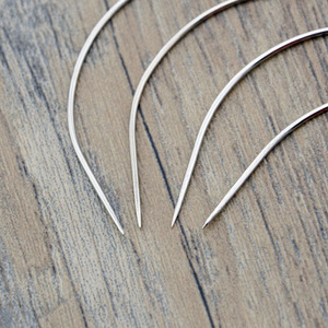 เข็มถักแบบโค้งสำหรับวิกผม,เข็มเย็บด้วยมือมี4ขนาด25ชิ้น - Product Image 3