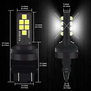 HOLY 1156 BA15S 3156 3157 7440 LED P27W T25 3030 Led Bulb Turn Signal Light Tail Stop Light Bulb White HSUNLAMP