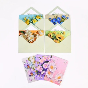 Cemao 手写创意节日教师节情人节婚礼请柬3D花朵长方形卡片信封 - Product Image 5