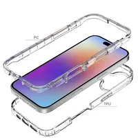Coque pour iPhone 17 16E 16 15 14 Plus 13 12 Mini 11 Pro Max XS 2-en-1 antichoc robuste anti-rayures transparente Funda