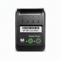 Imprimante thermique portable MP-58N 58 mm sans fil, sans encre, pour codes-barres, compatible Android et iOS, pour la maison et les entreprises