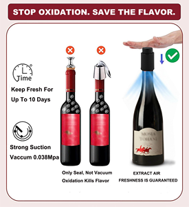 Tapón de Vino Duradero con Vacío, Escala de Tiempo, Reutilizable, Conservador de Vino, Ahorrador de Botellas - Product Image 4