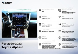 Boîtier décodeur Android 13 pour Toyota Alphard 2020-2022, CarPlay sans fil, Android Auto, GPS, DSP, SWC, lecteur multimédia vidéo - Product Image 5