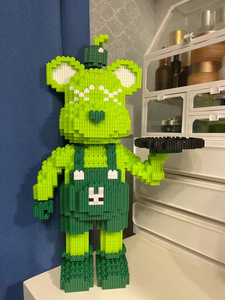 Micro bloques de construcción de oso para niños, <span class=keywords><strong>Mini</strong></span> bloques de construcción Moc, montaje de 50CM, Bearbrick, figuras de bloques de construcción, juguetes para regalo - Product Image 3