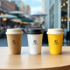 Para LOKYO Custom Printed 8oz 12oz Single Wall Vasos de papel desechables Vasos Para Cafe Desechables Con Tapa Takeaway PLA Cups for H - Product Image 6