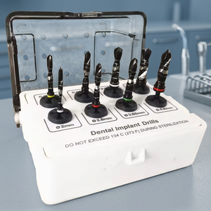 Kit de forets coniques pour implants dentaires de qualité supérieure, pour la préparation chirurgicale des implants, en acier inoxydable, revêtement noir, réutilisable, certifié CE - Product Image 3