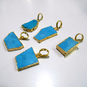 Colgantes de turquesa en forma de rebanada - Product Image 1