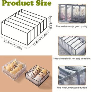 OEM logo Nylon Mesh Clothes Shirt Underwear Organizer Folding Jeans Pants Closet Drawer Storage <b>Box</b> Bin Container Factory - Product Image 6