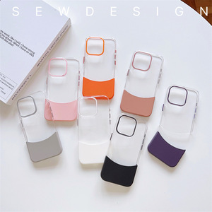 Sáng Tạo Mới Khâu Trong Suốt Cho <span class=keywords><strong>Iphone</strong></span> 16 Pro Max Trường Hợp Drop-Resistant Điện Thoại Di Động Bảo Vệ Cho Apple 14 Pro 13/12 15 - Product Image 1