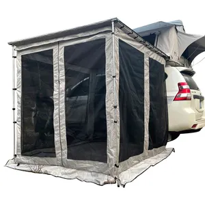 2.5m x 2.5m Awning Roof Top Tent Camper Trailer 4WD Awning 4X4 Camping Car Rack Pull Put With Mesh Room