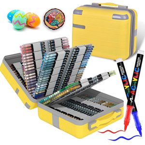 Acrylic Markers 408 Colors, Soft Brush Tip Acrylic Paint Markers,Quick-Drying Waterproof Acrylic Markers for <b>Painting</b> - Product Image 1