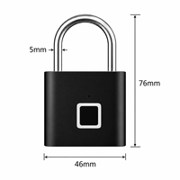 Cadenas intelligent à empreinte digitale Guidi, serrure biométrique sans clé, rechargeable par USB, avec anse en alliage de zinc pour armoire, casier, boîte à outils