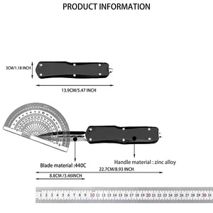 MT-A07 Outdoor <b>Camping</b> Hunting EDC <b>Tool</b> <b>Multi</b>-Functional Pocket Knife 440C Stainless Steel Blade Zinc Alloy Handle Industrial - Product Image 6